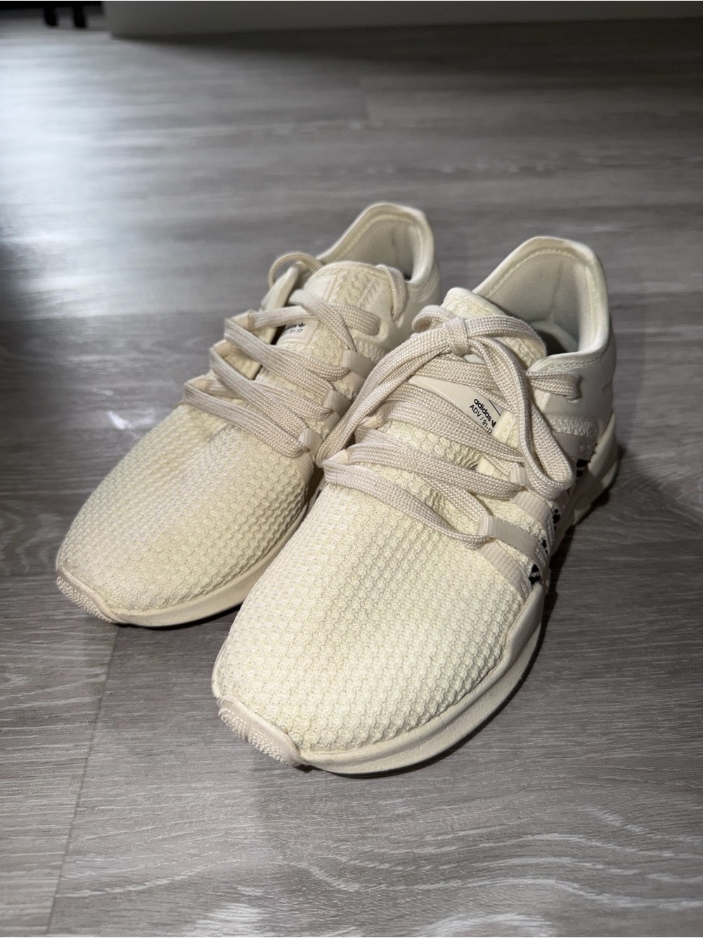 adidas Women's Cream Knit Sneakers - Lace-Up Lightweight
